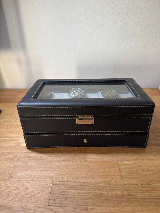 Caixa para Relógios SONGMICS 12 Compartimentos + Gaveta