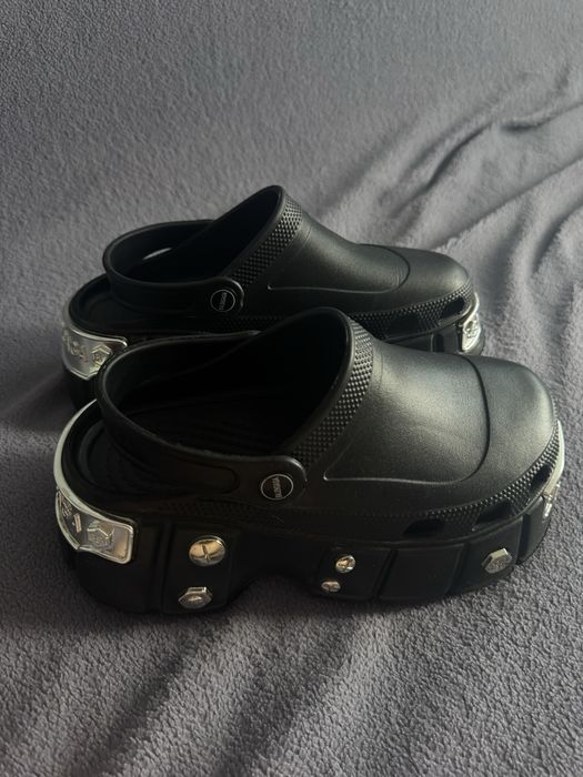 Крокси масивні чорні сабо Balenciaga