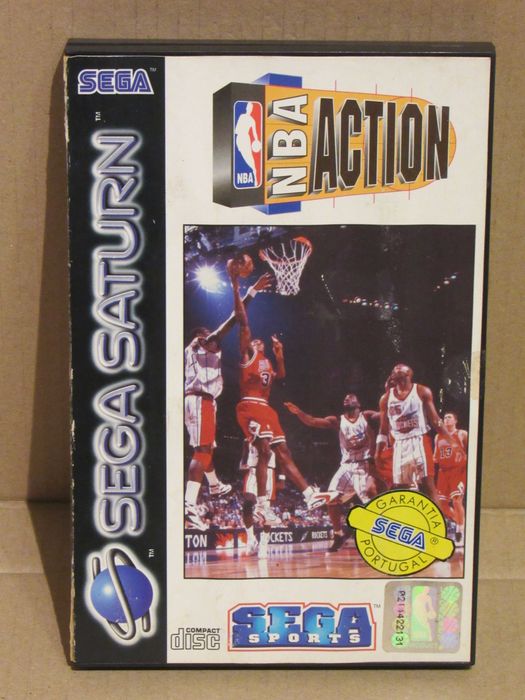 Jogo Sega Saturn NBA Action completo PT