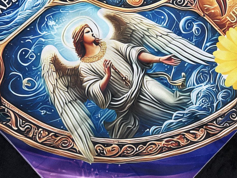 Pano Esoterico em veludo Dos Arcanjos p/ mesa ou altar