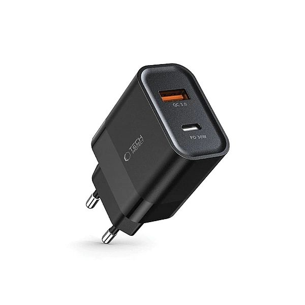 Ładowarka Tech-Protect C30W sieciowa USB-C PD 30W / USB-A QC 3.0 - cza