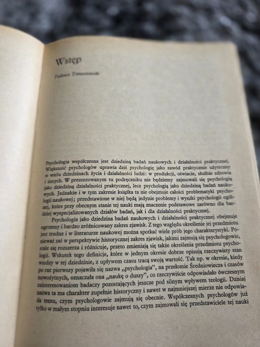 "Psychologia" Tadeusz Tomaszewski