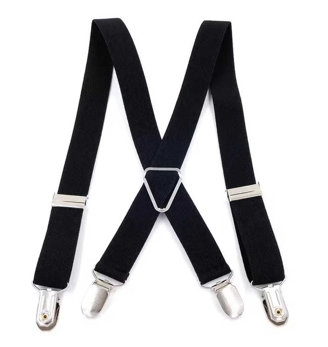 Підтяжки шлейки чорні для штанів 2 вида
