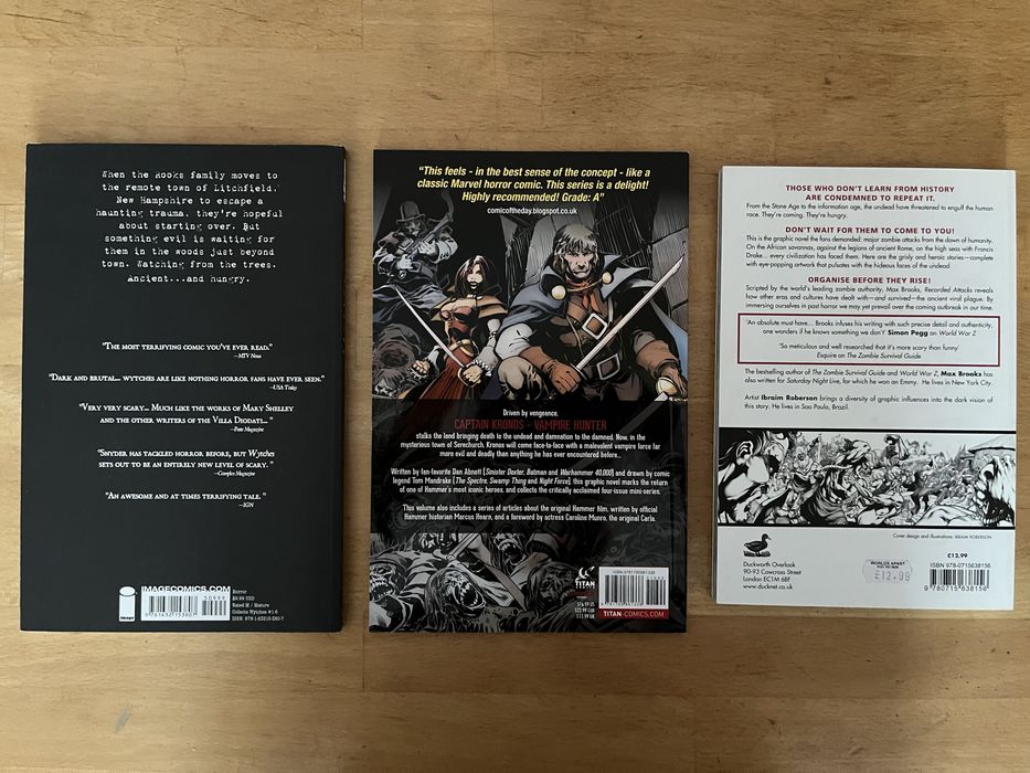 Captain Kronos Vampire Hunter + Zombie Survival Guide + Wytches