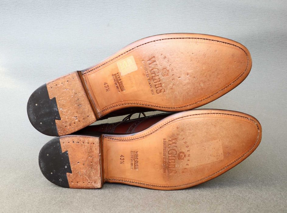 Шикарні чоловічі туфлі, броги ручної роботи W.Gibbs Італія Santoni