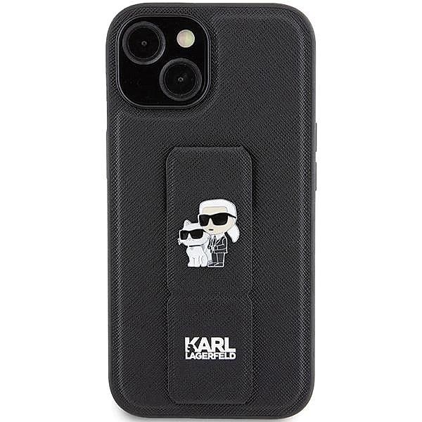 Etui Karl Lagerfeld Gripstand Saffiano Karl&Choupette Pins na iPhone 1