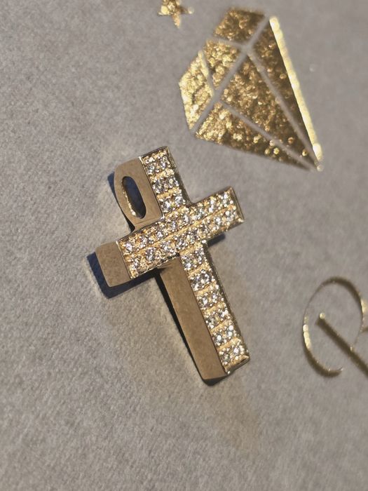 Krzyżyk 50x Diamenty 0.35ct Złoto 585 WYCENA