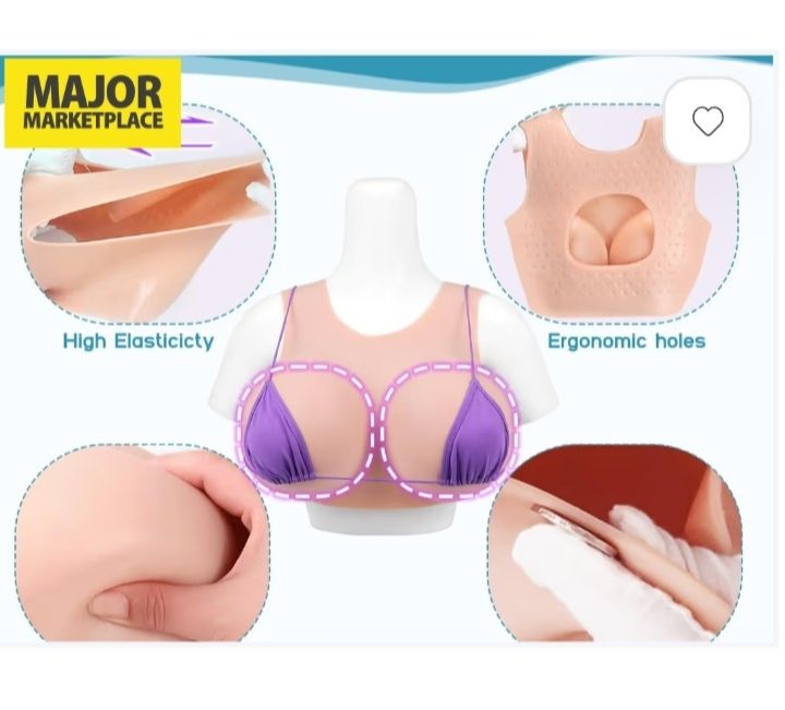 Silikonowe Gigantyczne Piersi K Kubek Realistyczne Formy – Opalona Skó