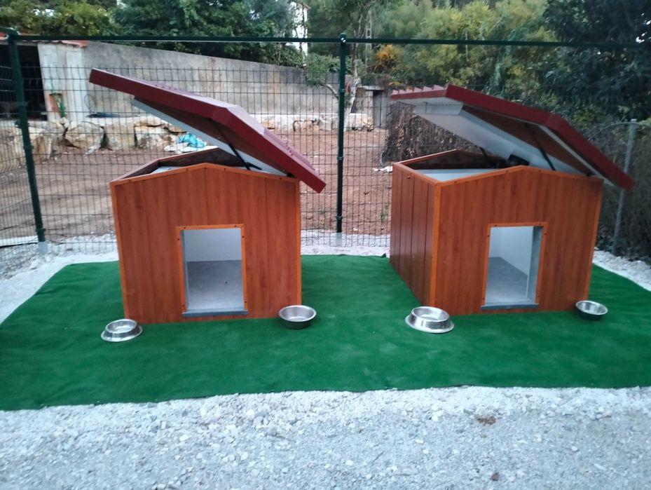 Abrigos para animais de estimação com ventilação, ar frio ou quente