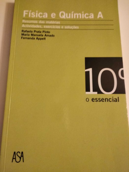 Livros Física e Química A e Matemática B