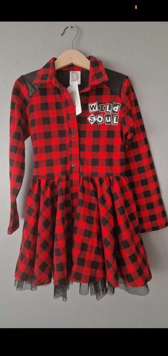 Sukienka krata ALL FOR KIDS