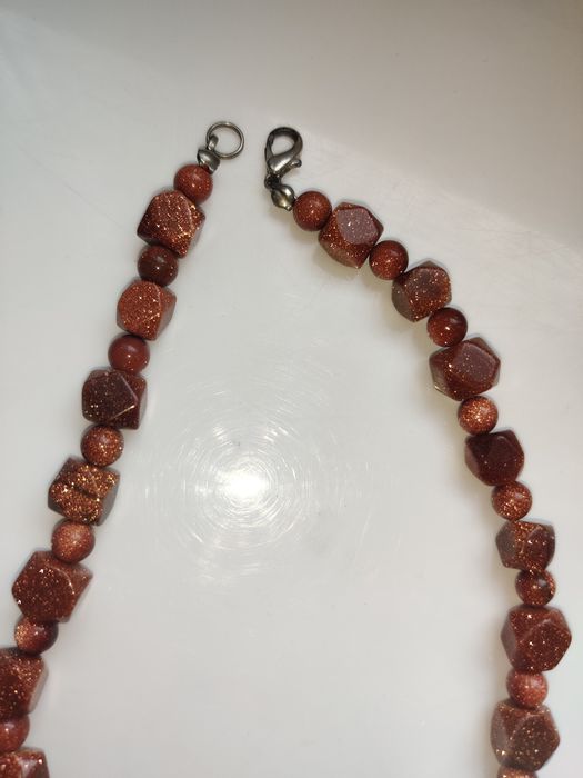 Бусы из натурального камня Авантюрин "золотой песок"  46 см ожерелье