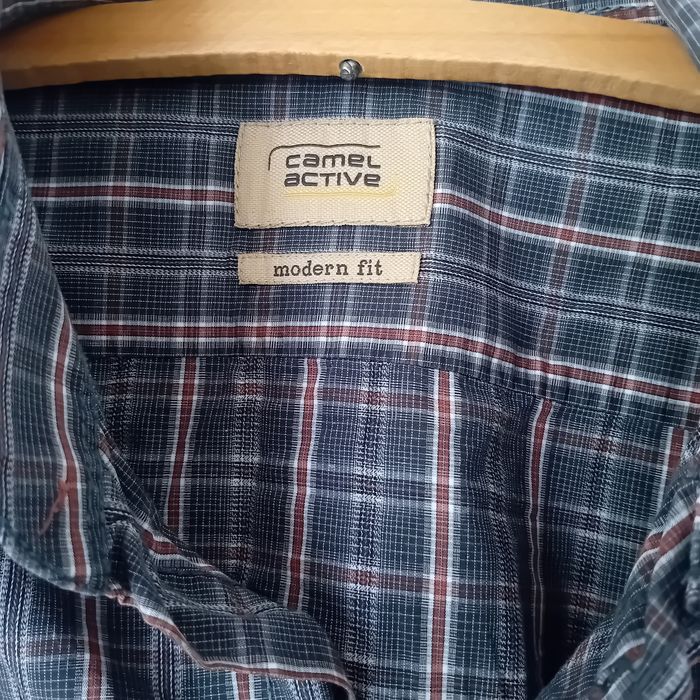 Koszula XL camel krata bawelna