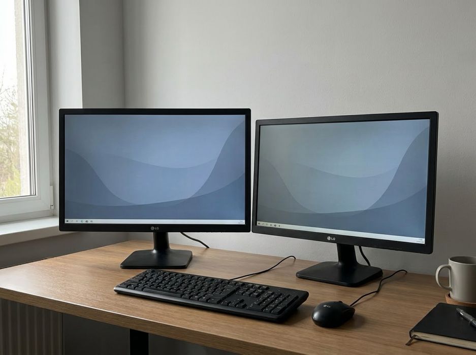 2 Monitores LG Full HD 24” + 22” | HDMI | 75Hz