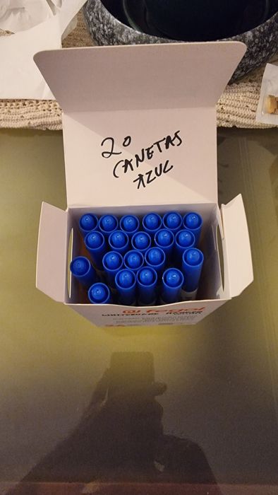 Conjunto 20 Canetas Quadro Branco (Azul)