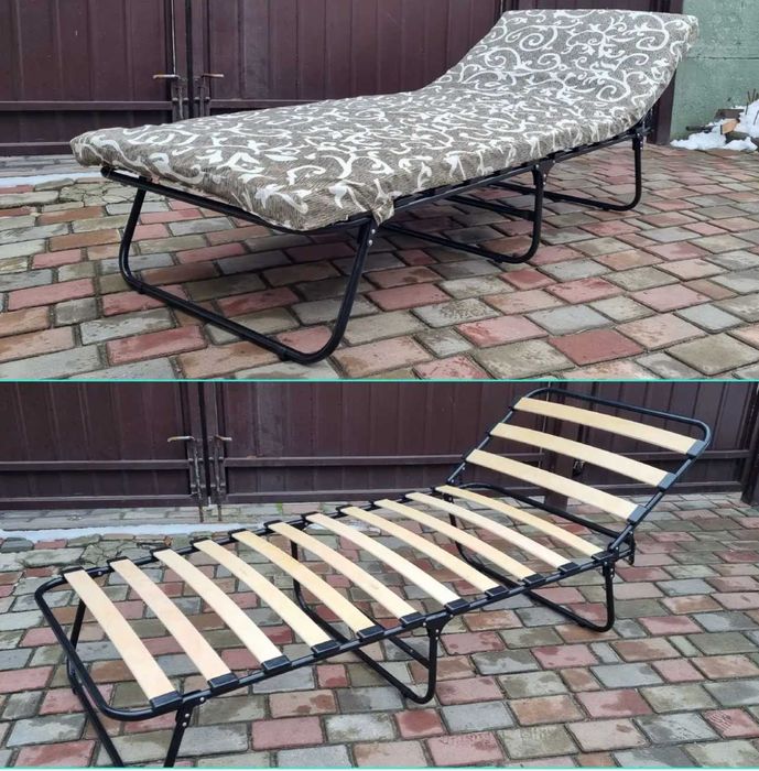 Складная Кровать Раскладушка розкладушка Ліжко Розкладачка з матрацом