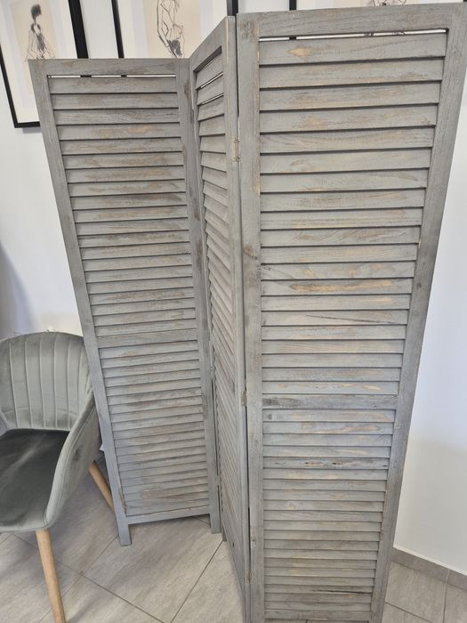 Parawan drewniany szary, 170×120