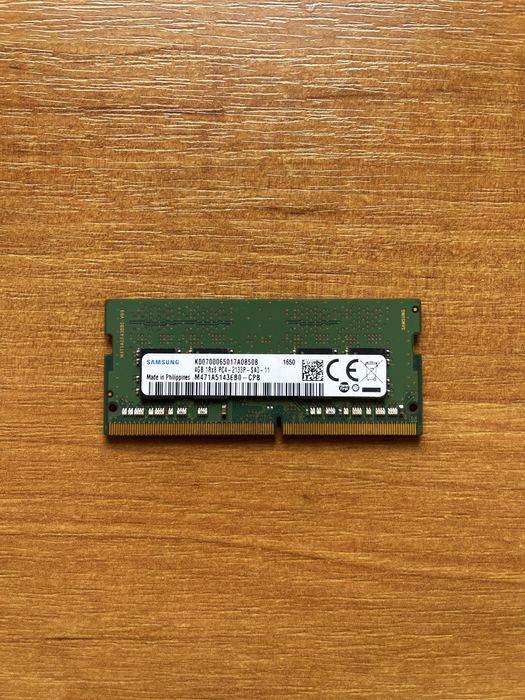Оперативна пам'ять DDR4 Micron 4GB 1Rx16 PC4-2666V-SC0-11  для ноутбука