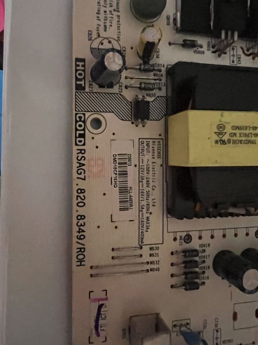 Placa de Alimentação TV Hisense / Sharp RSAG7.820.8349/ROH HLL-4465WU