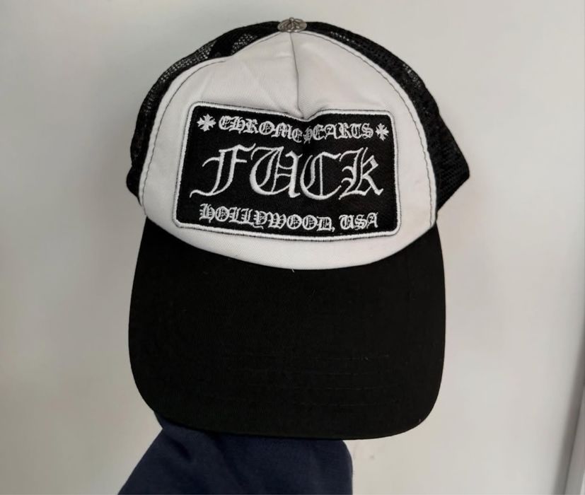 Бейсболка Chrome Hearts кепка Hollywood Trucker Hat 'Black/White obey zip affliction панама adidas originals костюм адик олімпійка адідас худі  обей