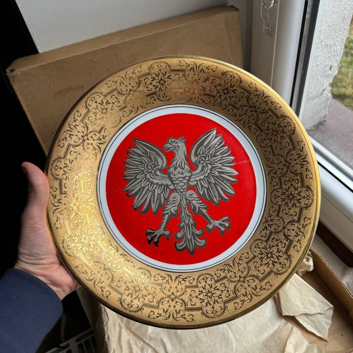 Patera Patriotyczna Z Orłem PRL Porcelana Wawel