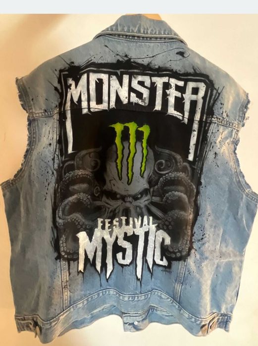 Nowa  kamizelka jeansowa custom made by Kuciarski za 50zl