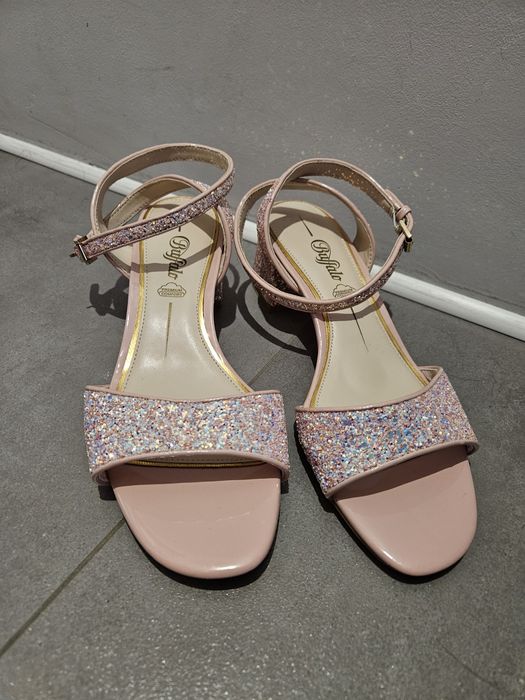 Sandały Buffalo Rainelle 40 brokat różowe