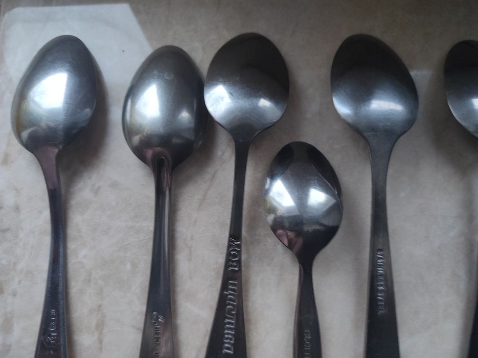 Чайні ложки в асортименті, чайные ложки, ложка кофейная, дерев'яні