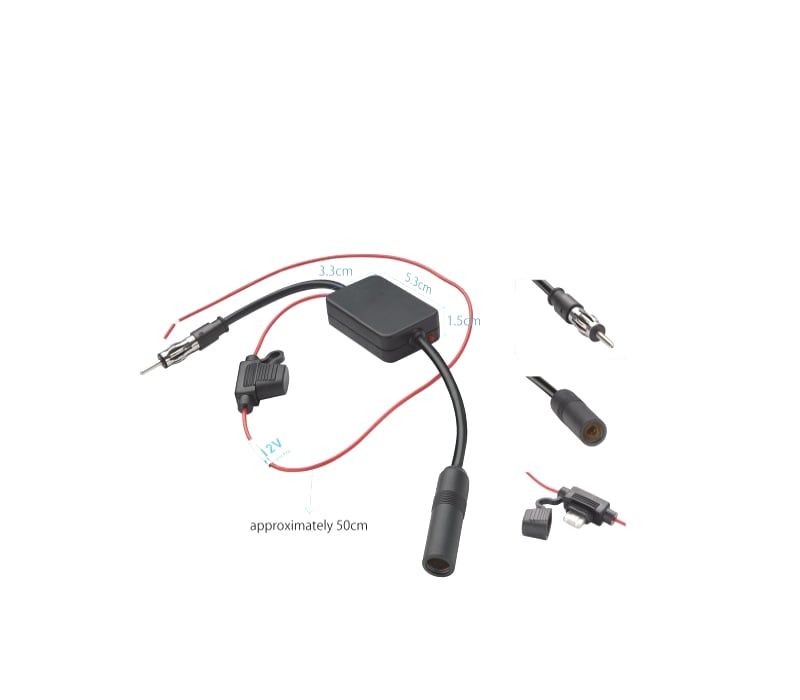 AMPLIFICADOR DE SINAL DE RADIO AM FM COM CONECTOR UNIVERSAL