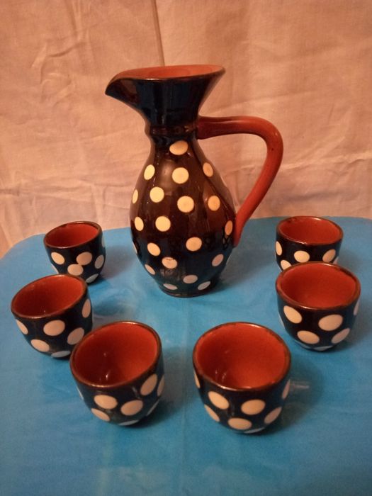 Набор в горошек керамика