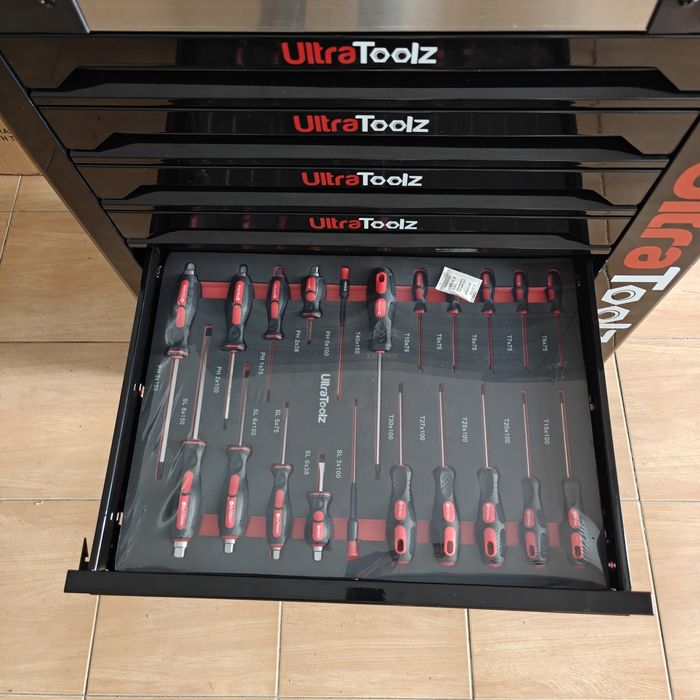 Carinho de ferramentas ultra toolz com 7 gavetas cheias