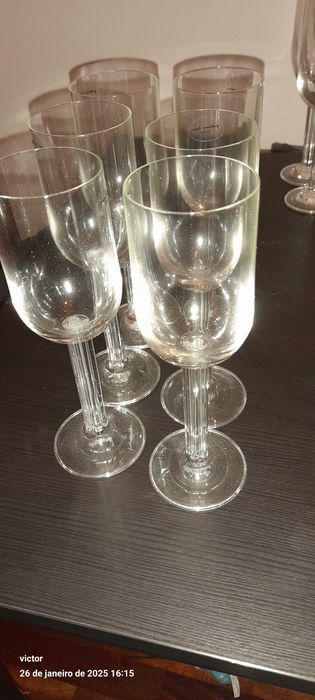 Conjunto de copos de cristal