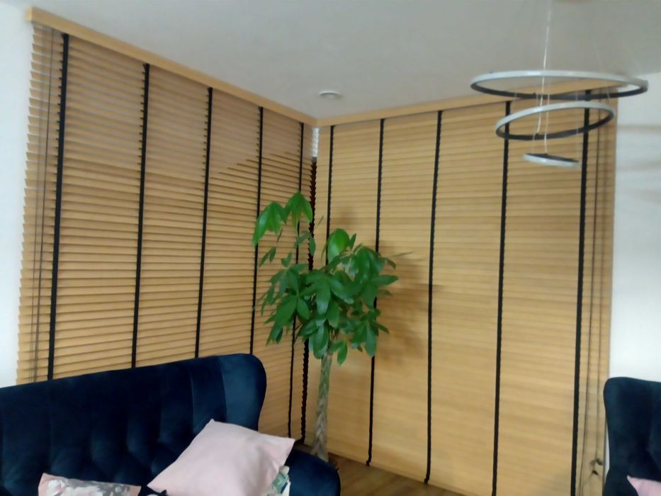 Żaluzje drewniane bambusowe aluminiowe