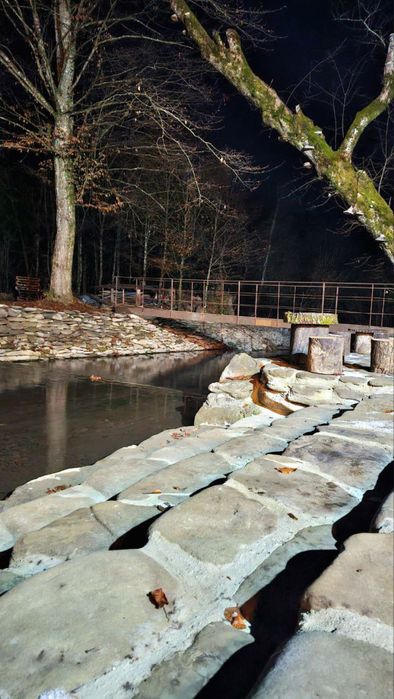 Будинок в горах деревʼяний подобово « Wow дача », чан і гірська річка