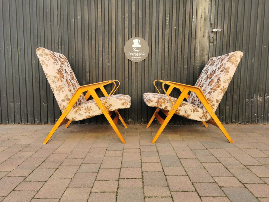 Fotel Czechosłowacja TATRA Nabytok, proj. F. Jirák, Vintage Prl Design