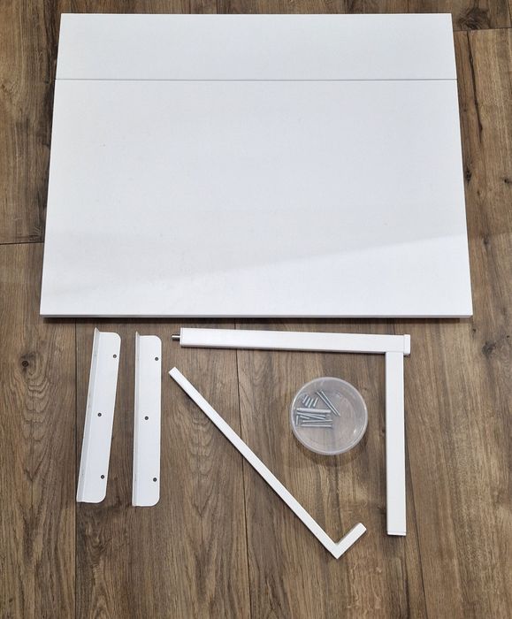 Stolik składany ścienny, Ikea model NORBERG biały, 74x60 c