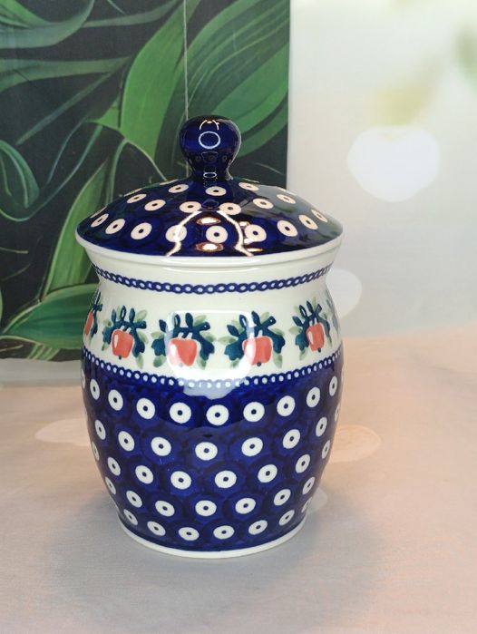 Pojemnik na sypkie ceramiczny duży 1litr ceramika Bolesławiec