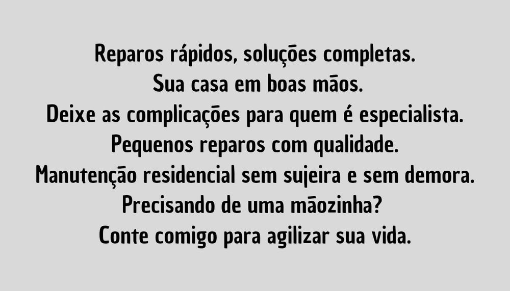 Manutenção residencial em geral