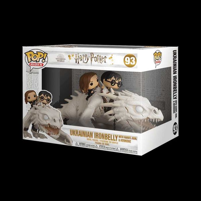 Оригінальна колекційна фігурка Funko Pop 93 Harry Potter Гаррі Поттер Rides Рон Герміона Дракон Gringotts Український Залізопуз Фанко Поп Статуетка