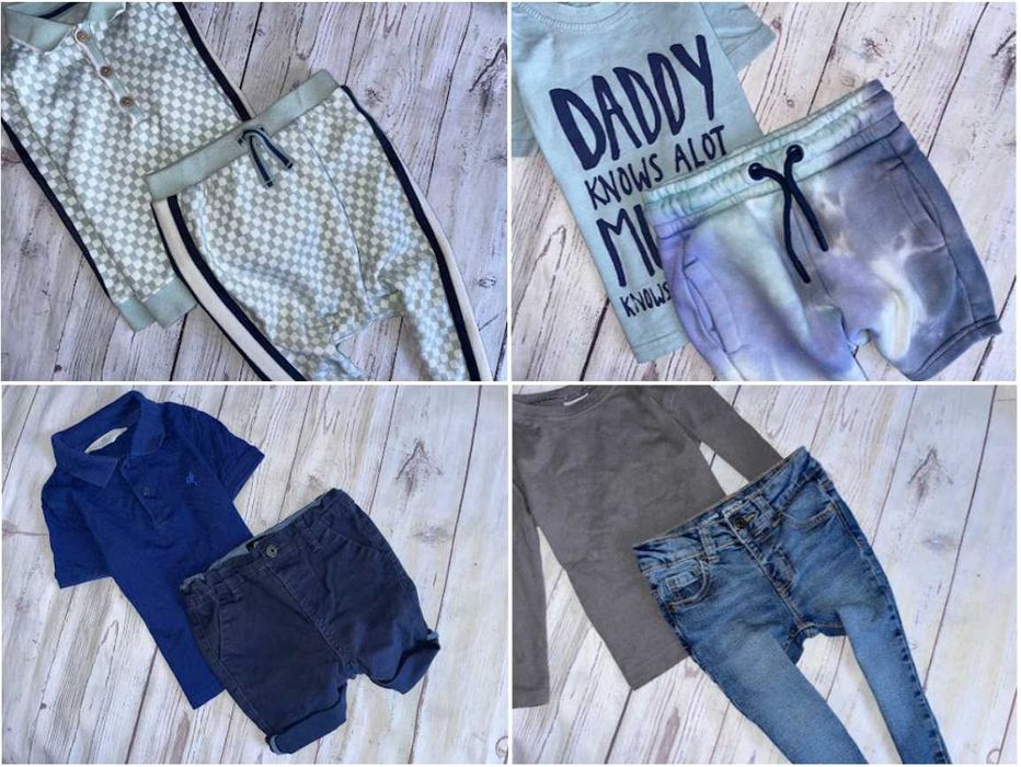 r.86-92 Mega paka 58szt zestaw ubranek dla Synka chłopca nike adidas