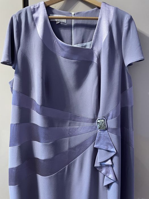 Wrzosowa sukienka wizytowa rozm 52