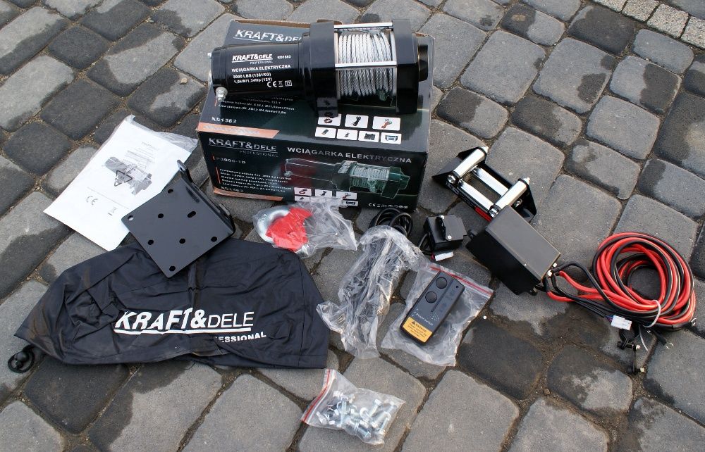 Wciągarka wyciągarka do QUADA 12V 1300lbs 1300kg+PILOT bezprzewodowy