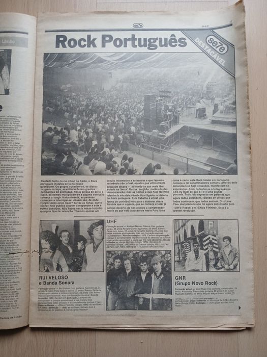 Jornal Se7e - Sérgio Godinho + Suplemento Destacável Rock Português