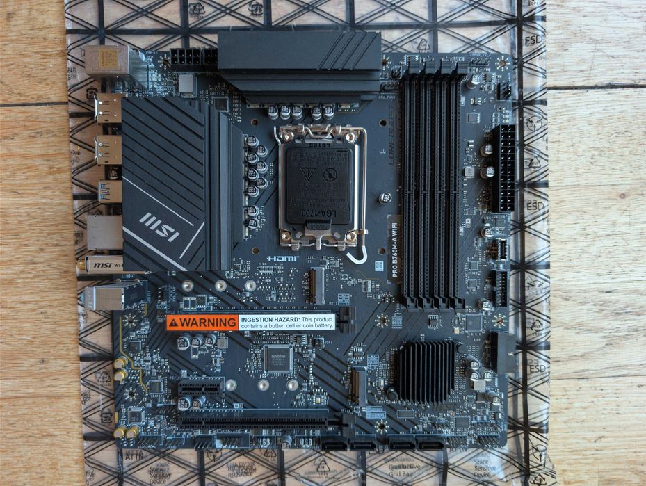 Płyta główna MSI PRO B760M-A WiFi (LGA1700, DDR5, WiFi 6E, microATX)