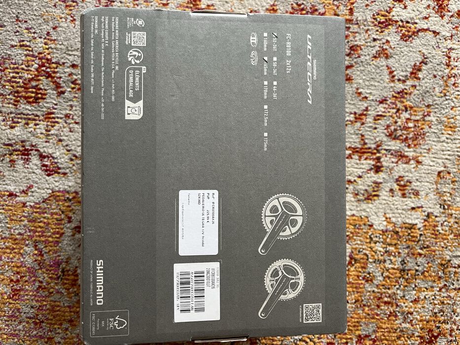 Pedaleira Shimano Ultegra 170mm NOVA (retirada de bicicleta)