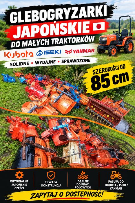 Glebogryzarka japońska do Kubota, iseki, yanmar, ursus C-330,C-360,t25