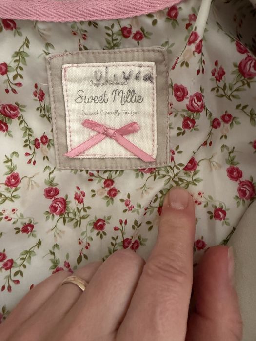 Trencz płaszczyk beżowy sweet millie 122 cm