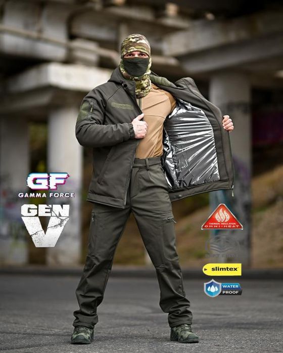 Костюм ЗИМНИЙ тактический ОЛИВА СофтШелл Omni-Heat! ТОП на ЗИМУ!