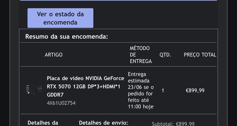 Placa de vídeo NVIDIA GeForce RTX 5070 12GB DP*3+HDMI*1 GDDR7