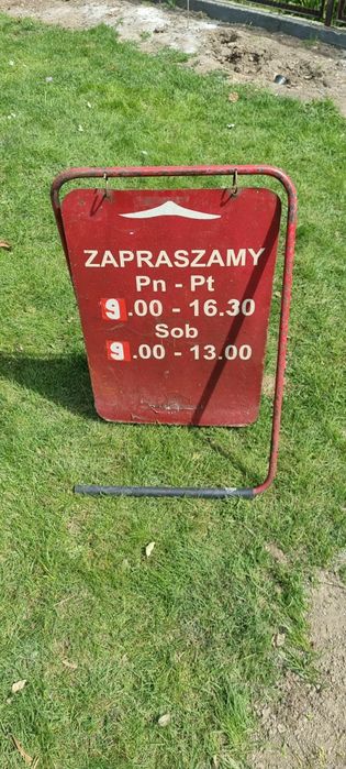 Potykacz reklamowy uzywany solidny do renowacji